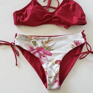 Womens Bikini swimwear bathing suit 2 Piece Size Medium Padded removeable